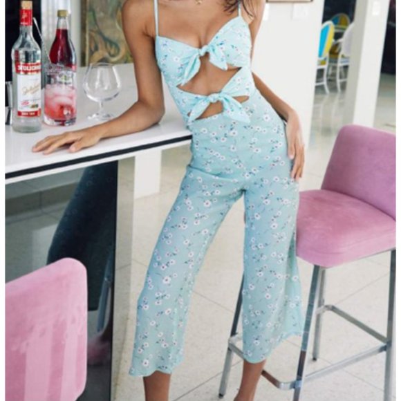 Beach Riot Other - Beach Riot Mint Flower Celine Pant